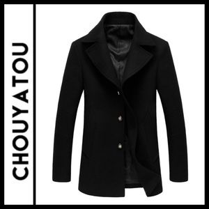 NWOT Men’s Classic Wool Blend Pea Coat